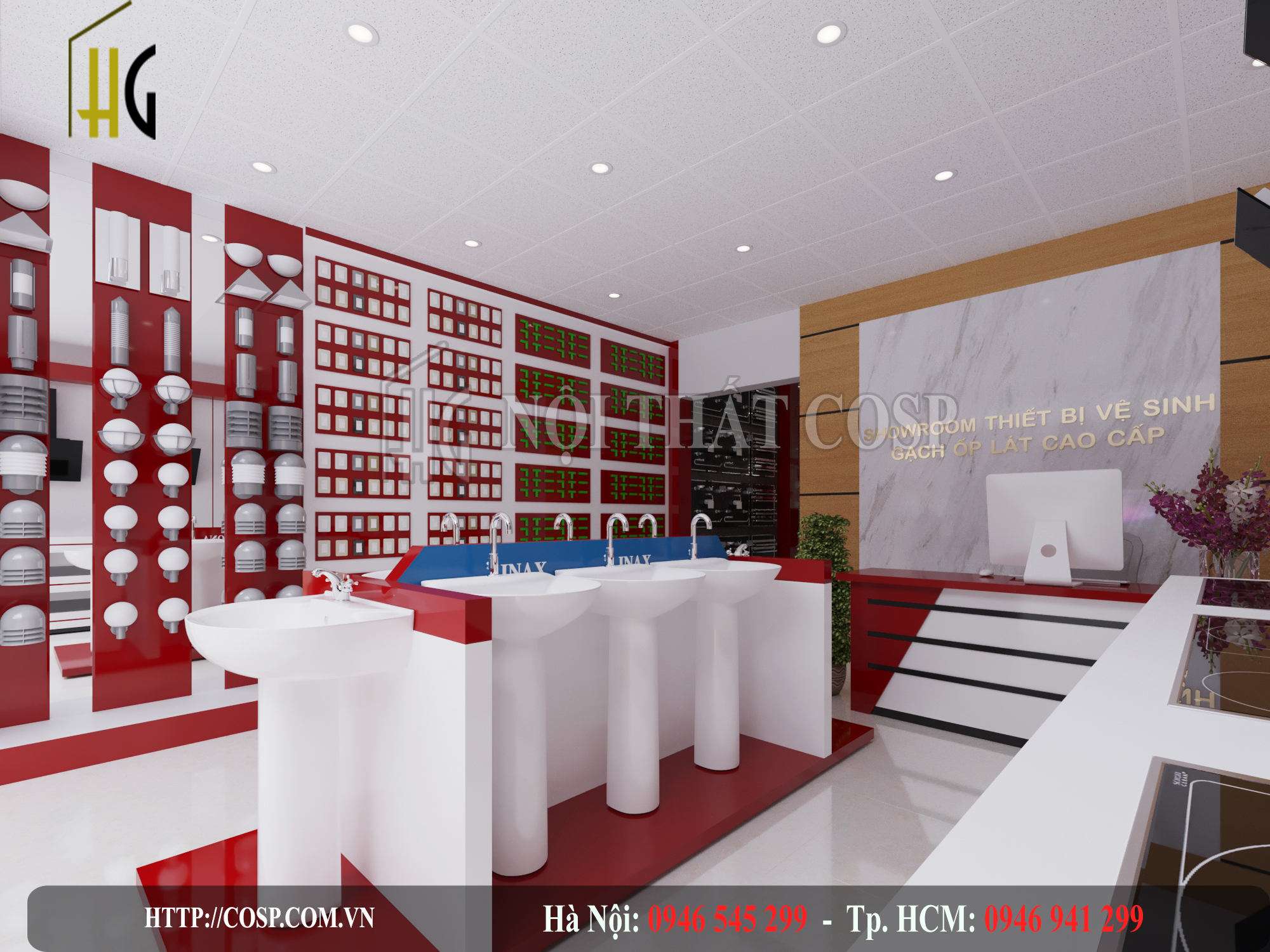 Thiết kế nội thất shop thiết bị vệ sinh - Anh Dũng – Điện Biên